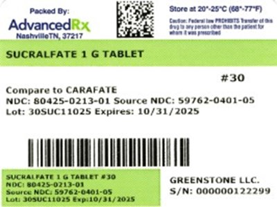 Label 1 (Sucralfate 80425 0213 01)